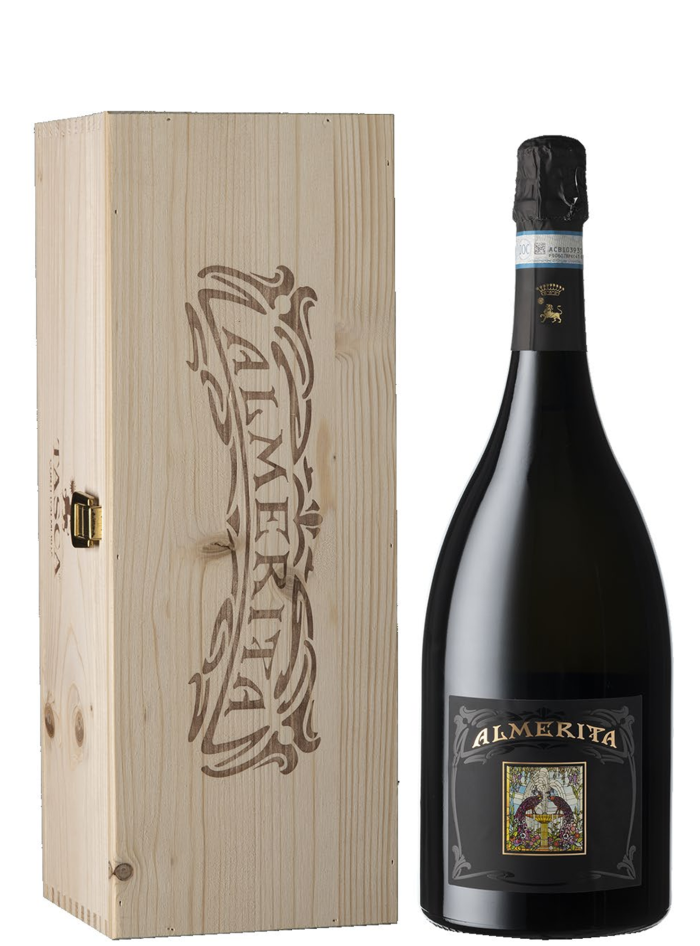 Cassa legno Almerita Brut Magnum tasca Cassa legno Almerita Brut Magnum tasca
